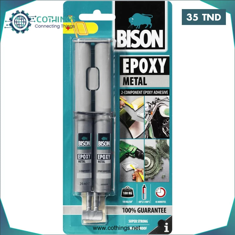Acheter KIT COLLE EPOXY METAL 24ML BISON en Tunisie -  Disponible au meilleur prix sur CoThings
