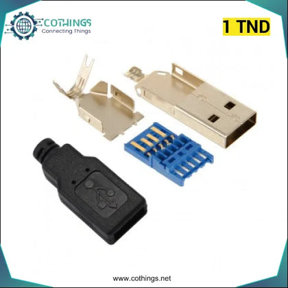 Kit connecteur USB mâle Type - Domotique Tunisie