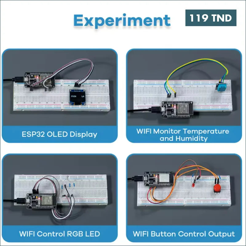 Acheter Kit de Démarrage ESP32 – Développement IoT WiFi & Bluetooth en Tunisie -  Disponible au meilleur prix sur CoThings