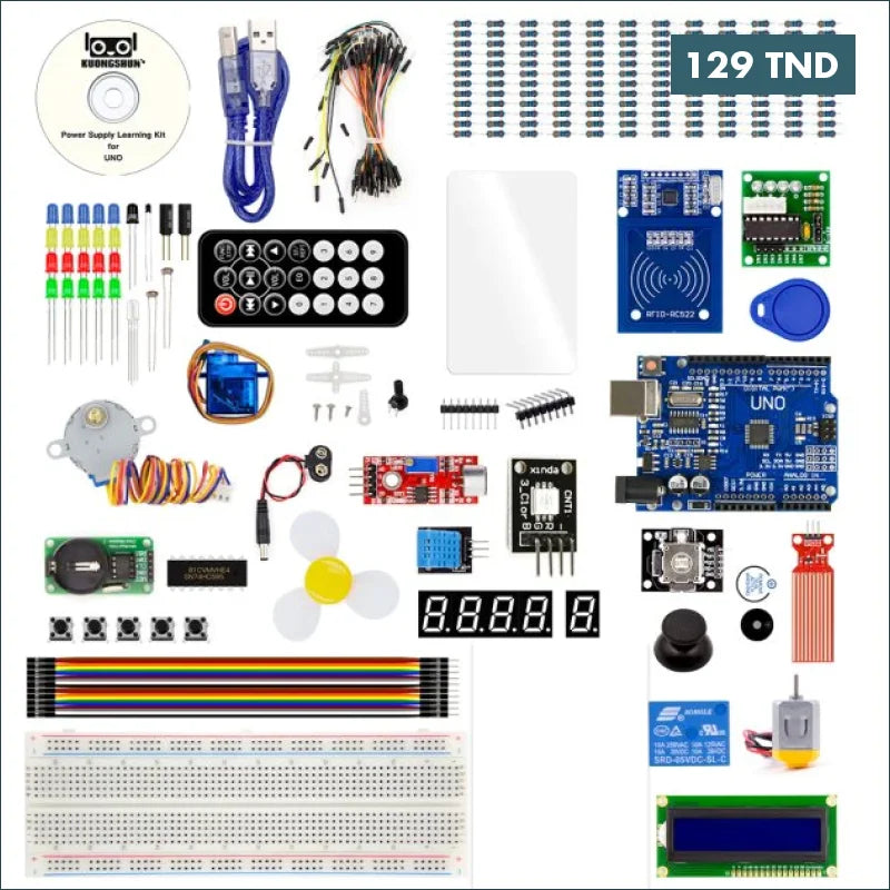 Acheter Kit de démarrage super starter Arduino UNO R3, Kit apprentissage Arduino Uno R3 en Tunisie -  Disponible au meilleur prix sur CoThings