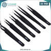 Acheter Kit de pinces ESD antistatiques Pince à épiler Lot de 6 pinces en Tunisie - Disponible au meilleur prix sur CoThings
