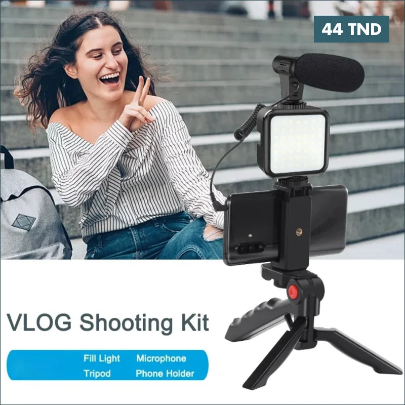 Acheter Kit de Production Vidéo Avec Trépied AY-49 Noir en Tunisie -  Disponible au meilleur prix sur CoThings