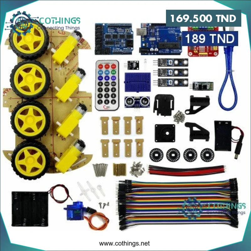 Acheter Kit de voiture intelligente robotique multifonction avec Bluetooth en Tunisie -  Disponible au meilleur prix sur CoThings