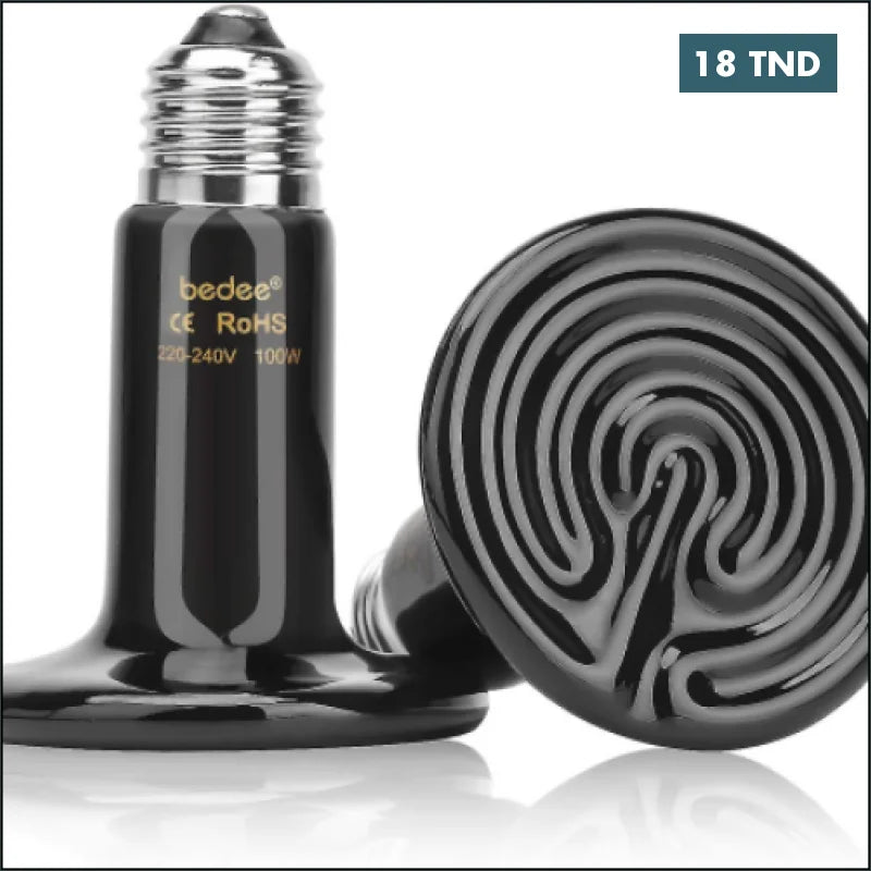 Acheter Lampe céramique pour couveuse émetteur de chaleur infrarouge noire 150W 220V en Tunisie -  Disponible au meilleur prix sur CoThings