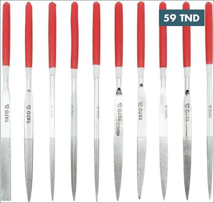 Acheter Lot de 10 limes à aiguilles diamantées 4 x 160 x 50 mm YATO YT-6151 en Tunisie -  Disponible au meilleur prix sur CoThings