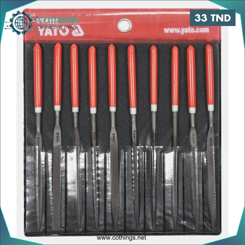 Acheter Lot de 10 limes à aiguilles Professional 4 x 160 x 75 mm Yato YT-6164 en Tunisie -  Disponible au meilleur prix sur CoThings