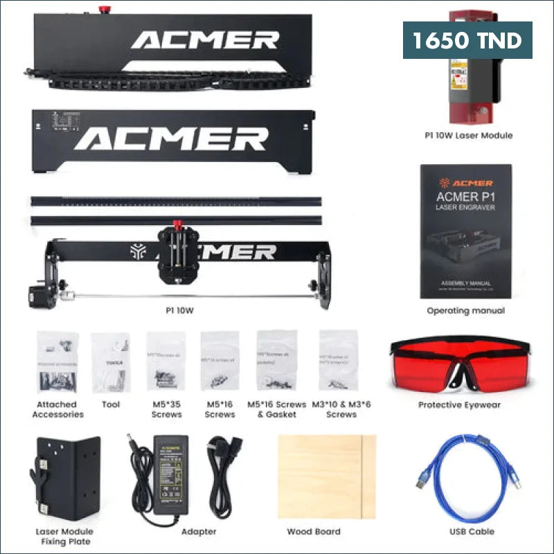 Acheter Machine de gravure Laser 10W ACMER P1 PRO en Tunisie -  Disponible au meilleur prix sur CoThings