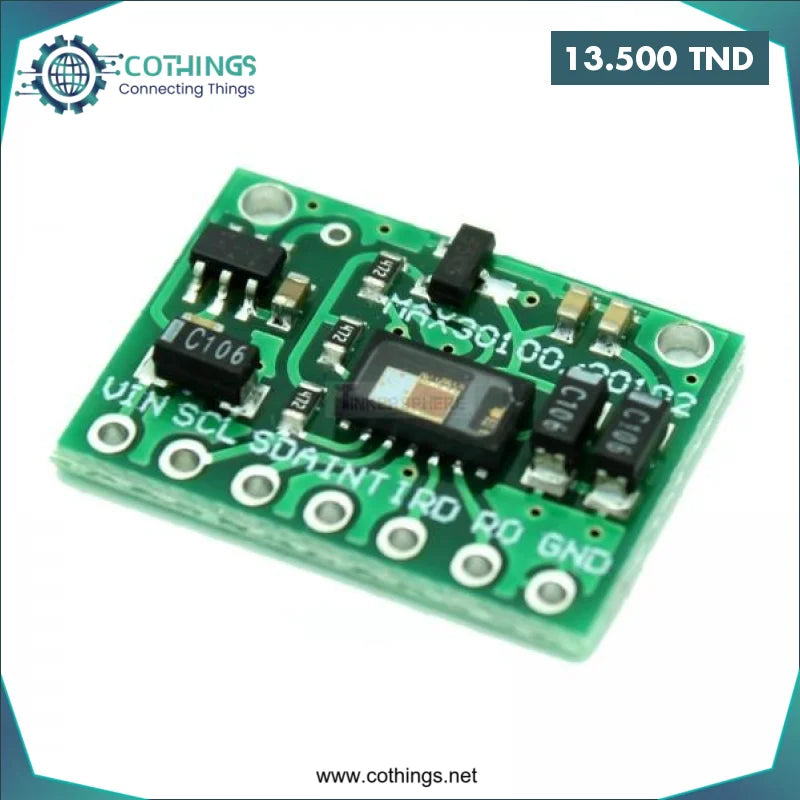 Acheter MAX30102 Capteur de fréquence cardiaque oxymètre en Tunisie -  Disponible au meilleur prix sur CoThings