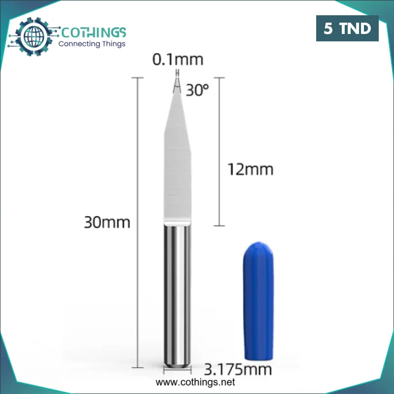 Acheter Mèches de gravure en carbure CNC,30 degrés, 0.1mm pour carte PCB en Tunisie -  Disponible au meilleur prix sur CoThings