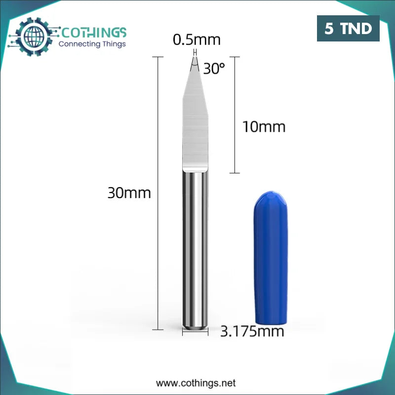 Acheter Mèches de gravure en carbure CNC, 30 degrés, 0.5mm pour carte PCB en Tunisie -  Disponible au meilleur prix sur CoThings