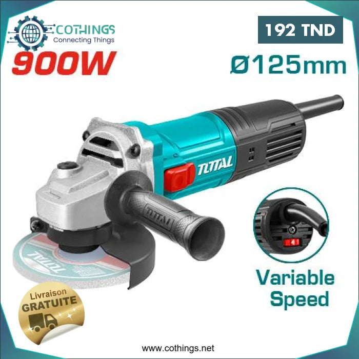 Acheter Meuleuse a disque 125MM 900W + Variateur TOTAL en Tunisie -  Disponible au meilleur prix sur CoThings