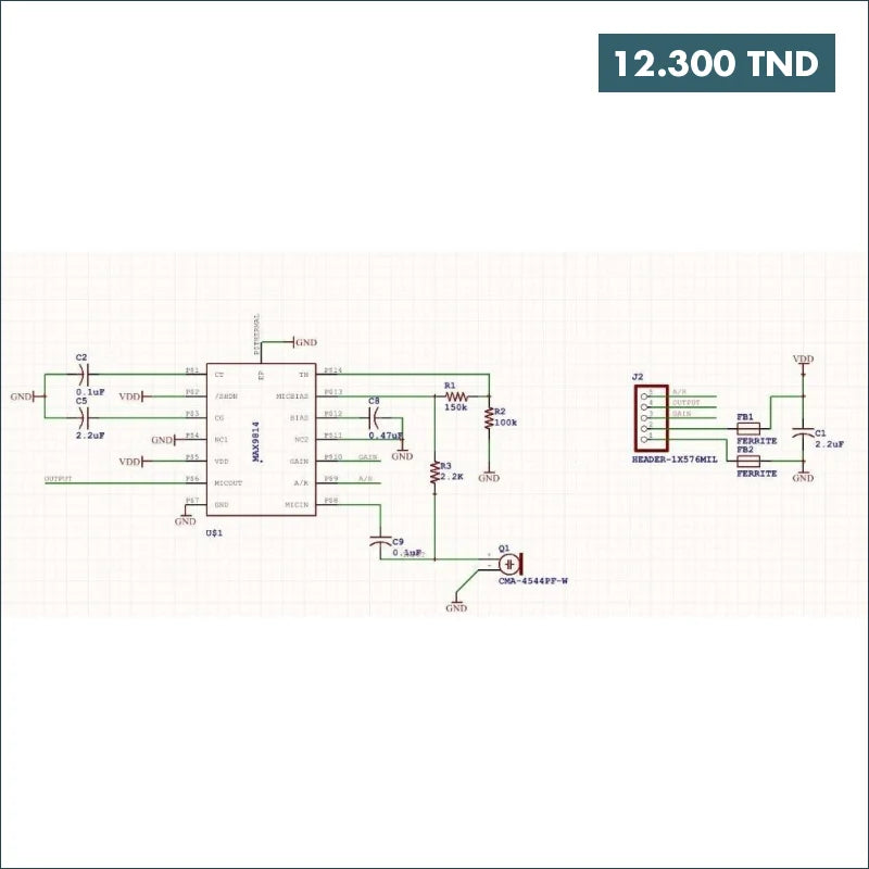 Acheter Micro Electret Amplifier- MAX4466 Avec Gain Réglable en Tunisie -  Disponible au meilleur prix sur CoThings
