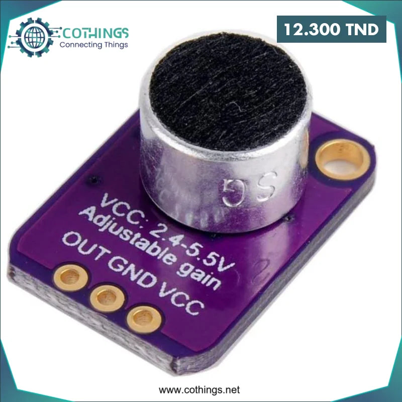 Acheter Micro Electret Amplifier- MAX4466 Avec Gain Réglable en Tunisie -  Disponible au meilleur prix sur CoThings