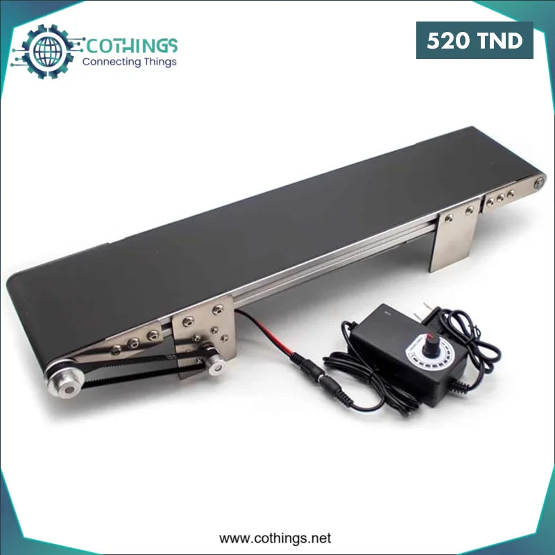 Acheter Mini convoyeur à bande à régulation de vitesse 10x70 cm en Tunisie -  Disponible au meilleur prix sur CoThings