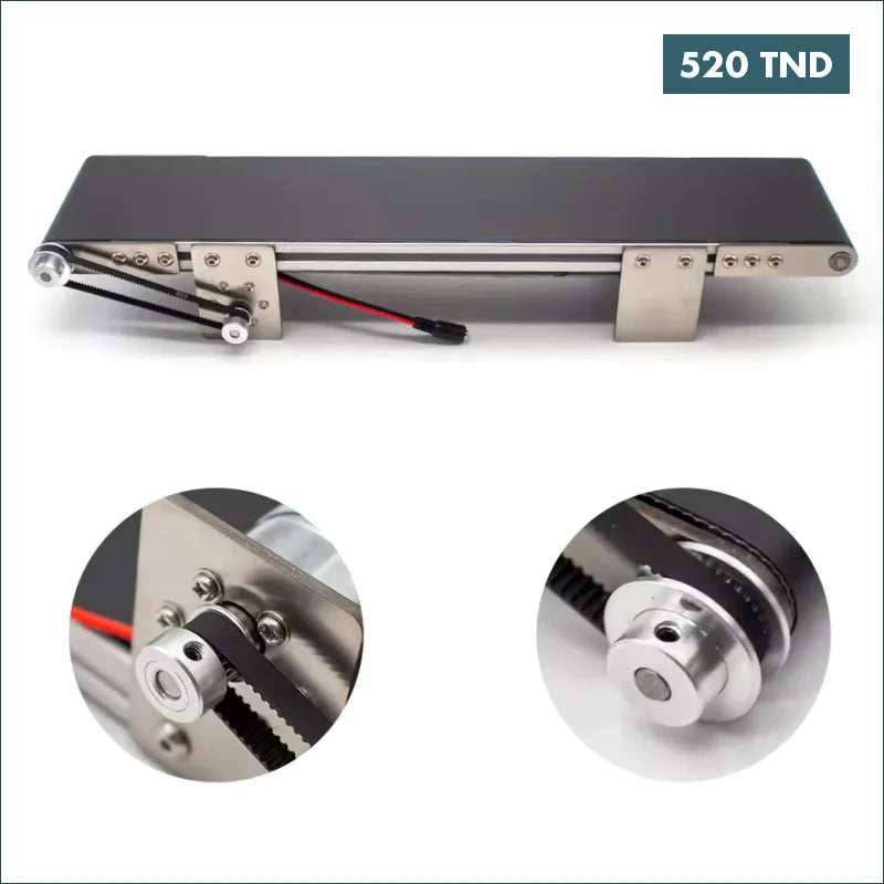 Acheter Mini convoyeur à bande à régulation de vitesse 10x70 cm en Tunisie -  Disponible au meilleur prix sur CoThings