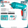 Acheter Mini Visseuse 4V Li-ion TOTAL TSDLI04425 en Tunisie - Disponible au meilleur prix sur CoThings