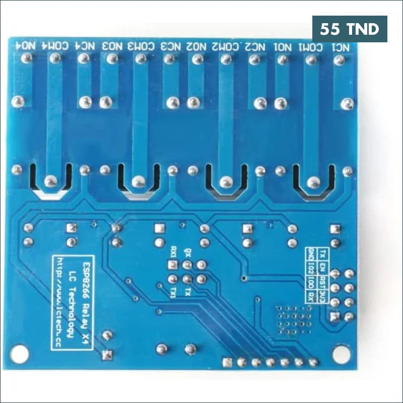 Acheter Module de 4 relais WiFi DC 5V ESP8266 commutateur télécommandé pour ESP01 en Tunisie -  Disponible au meilleur prix sur CoThings