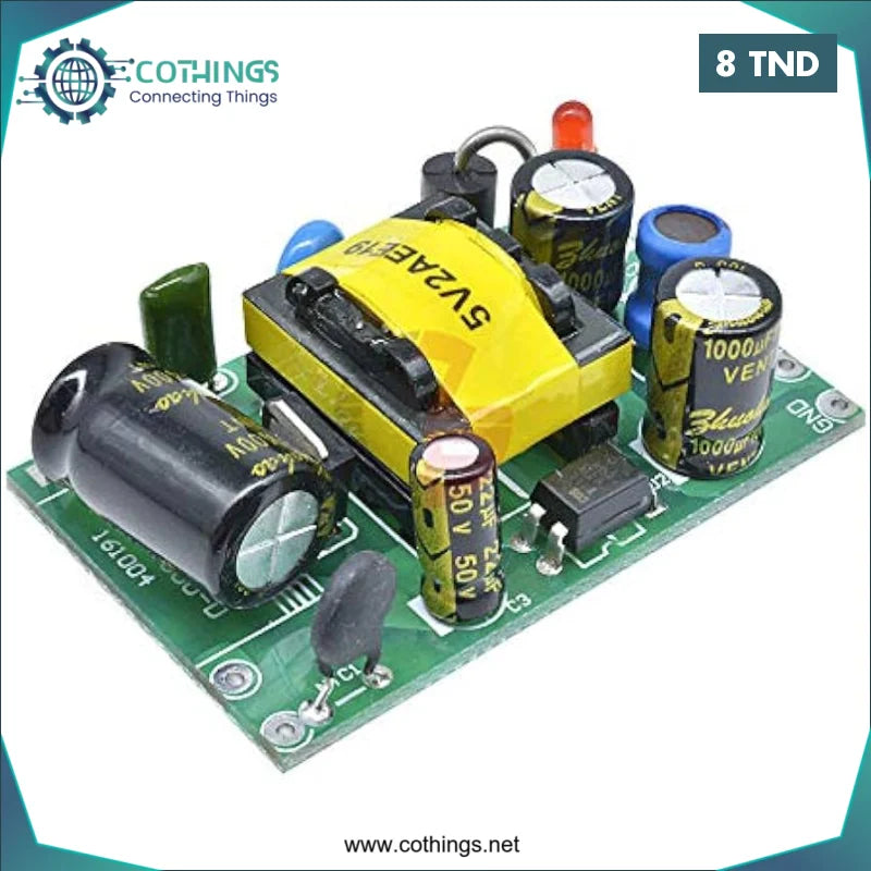 Acheter Module abaisseur d’alimentation AC-DC AC 220V à 5V 1,5a en Tunisie -  Disponible au meilleur prix sur CoThings