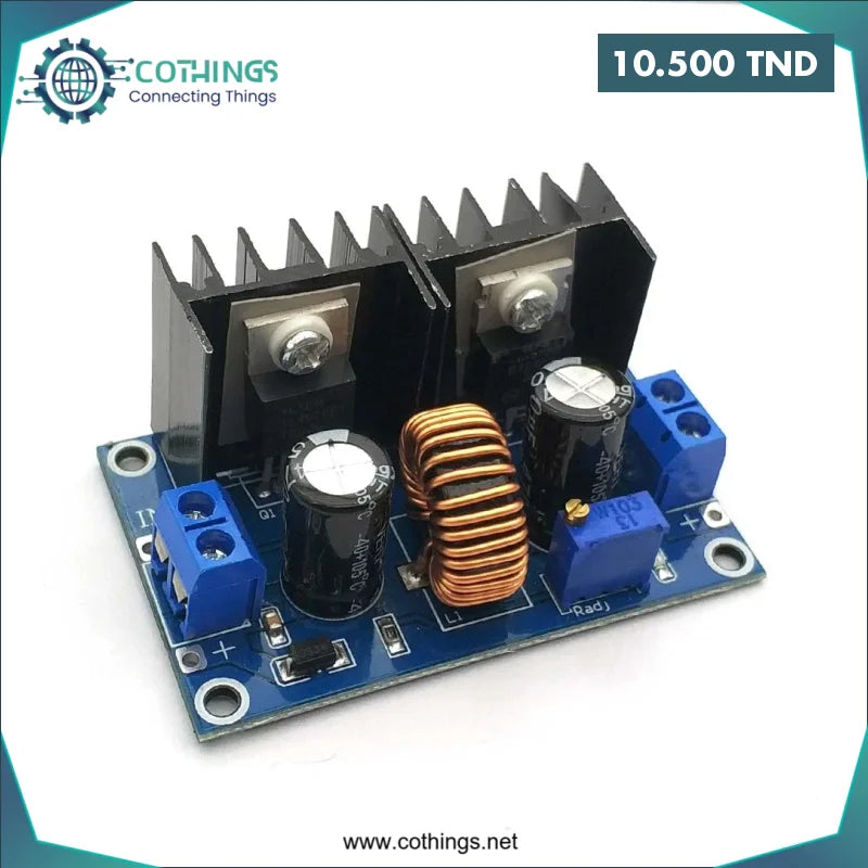 Acheter Module abaisseur réglable, XL4016 PWM 4-36V à 1.25-36V, 8a Max, 200W en Tunisie -  Disponible au meilleur prix sur CoThings