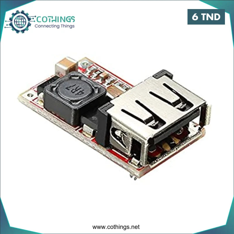 Acheter Module abaisseur de sortie USB DC 6-24V à 5V à 97,5% d’efficacité en Tunisie -  Disponible au meilleur prix sur CoThings