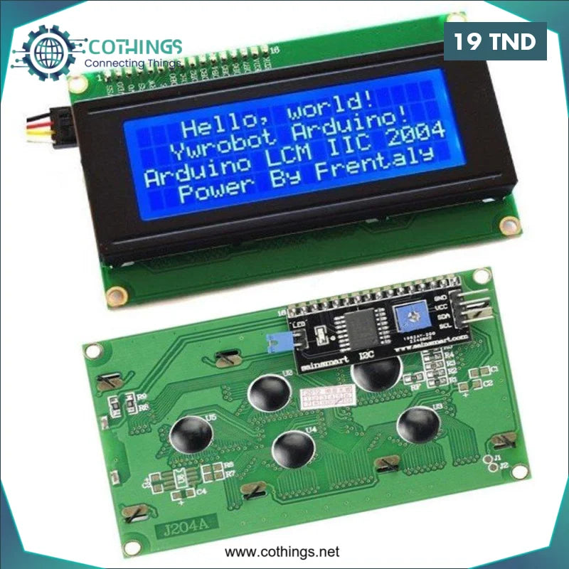 Acheter Module Afficheur LCD 4x20 Avec Interface I2C en Tunisie -  Disponible au meilleur prix sur CoThings