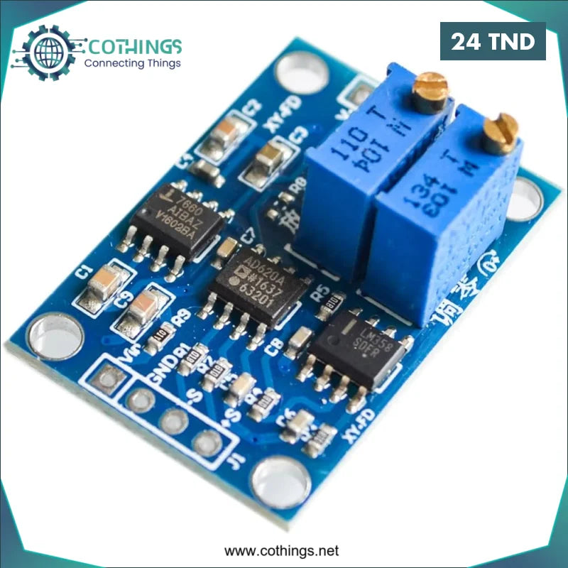 Acheter Module amplificateur de tension AC DC AD620 3-12VDC en Tunisie -  Disponible au meilleur prix sur CoThings