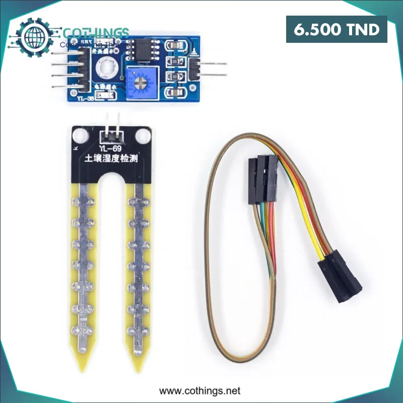 Acheter Module de capteur d’humidité de détection d’humidité du sol (fil Dupond 5 broches) en Tunisie -  Disponible au meilleur prix sur CoThings