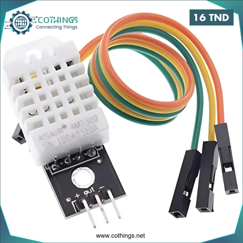 Acheter Module de capteur numérique de température et d’humidité DHT22 avec câble en Tunisie -  Disponible au meilleur prix sur CoThings