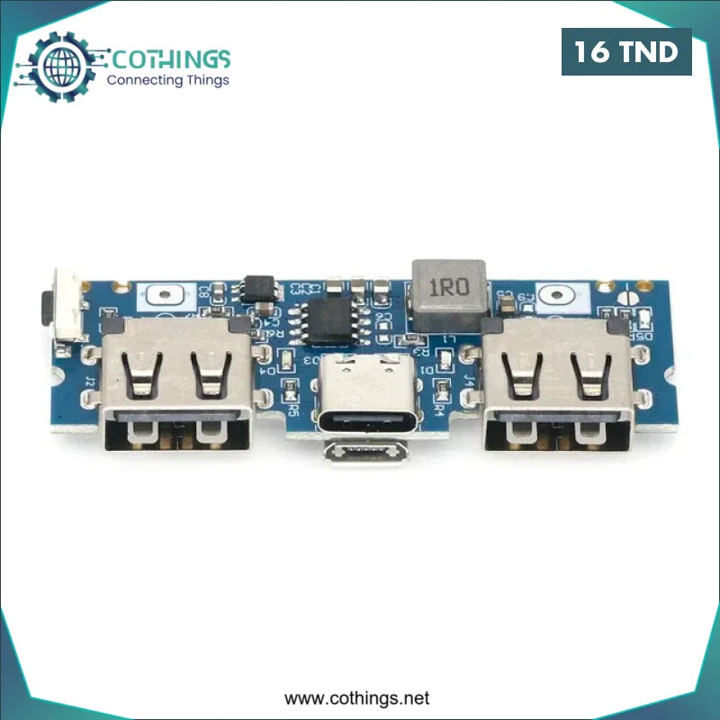 Acheter Module de charge Micro/type-c pour batterie 18650 Lithium double USB 5V 2,4 en Tunisie -  Disponible au meilleur prix sur CoThings