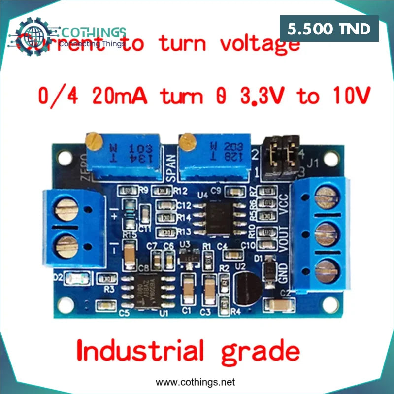 Acheter Module convertisseur de courant en tension XY-IT0V 4-20mA VERS 0-10V en Tunisie -  Disponible au meilleur prix sur CoThings