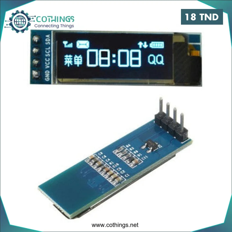 Acheter Module d’affichage OLED de 0.91 pouces 128x32 en Tunisie -  Disponible au meilleur prix sur CoThings