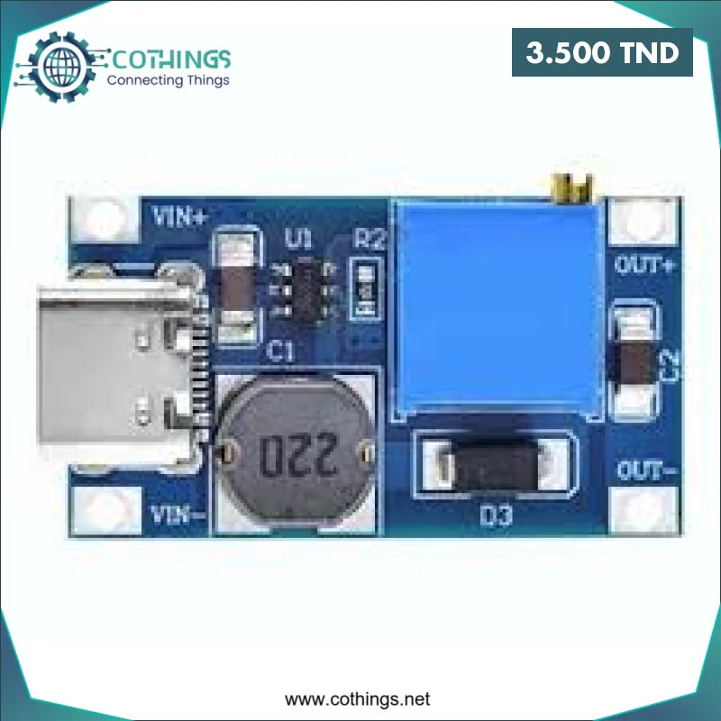 Acheter Module d'alimentation élévateur DC-DC Max MT3608 Type-C en Tunisie -  Disponible au meilleur prix sur CoThings