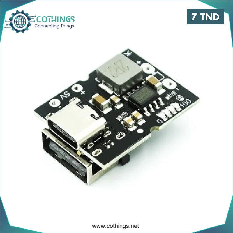 Acheter Module d’alimentation élévateur USB type-C 5V 2A Protection de charge de batterie au Lithium en Tunisie -  Disponible au meilleur prix sur CoThings