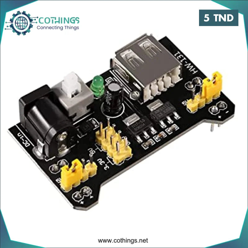 Acheter Module d’alimentation pour plaque d’essai MB102 3.3V 5V en Tunisie -  Disponible au meilleur prix sur CoThings