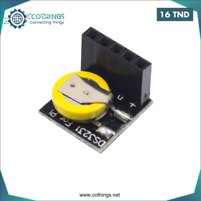 Acheter Module d'horloge temps réel DS3231 3.3V/5V précis, avec batterie en Tunisie -  Disponible au meilleur prix sur CoThings