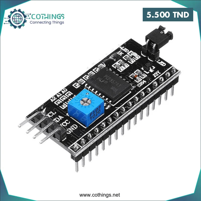 Acheter Module IIC I2C Serial Interface Pour Afficheurs PCF8574 2X16 4X20 en Tunisie -  Disponible au meilleur prix sur CoThings