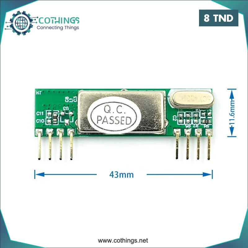 Acheter Module récepteur sans fil superhétérodyne RXB6 433Mhz en Tunisie -  Disponible au meilleur prix sur CoThings