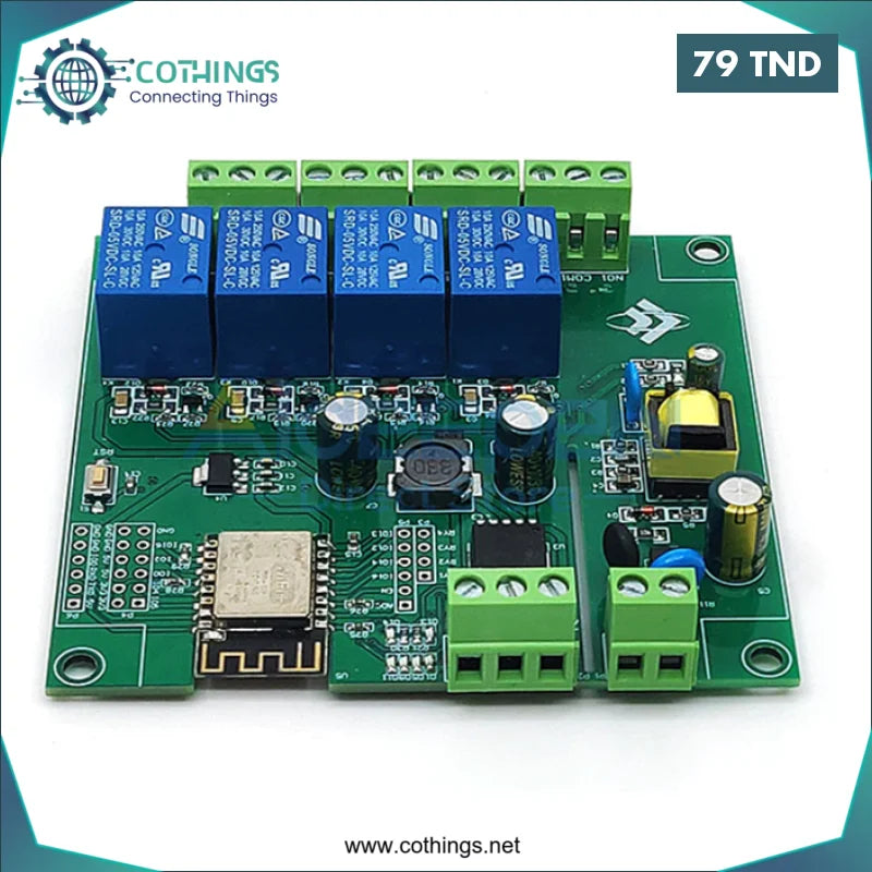 Acheter Module de relais WiFi 4 canaux, DC 5V ESP8266 en Tunisie -  Disponible au meilleur prix sur CoThings