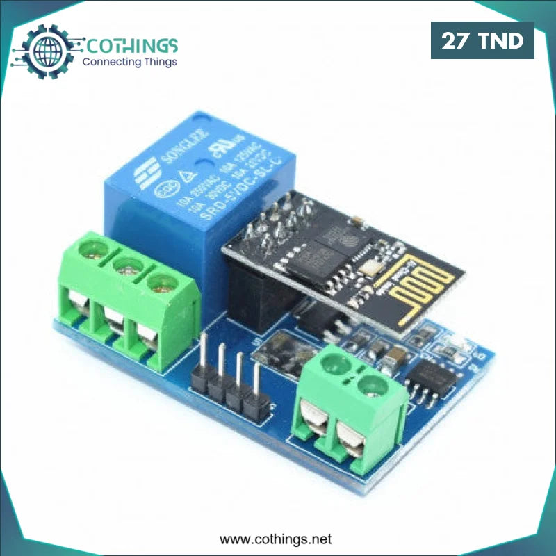 Acheter Module de relais WiFi DC 5V ESP8266 commutateur télécommandé pour ESP01 en Tunisie -  Disponible au meilleur prix sur CoThings