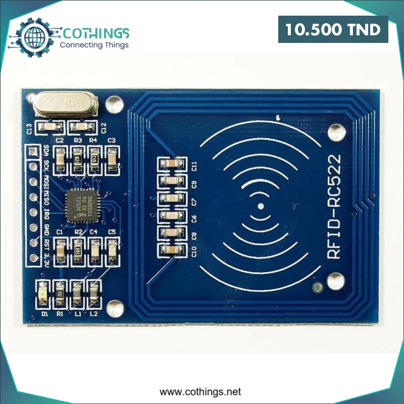 Acheter Module RFID 13.56 Mhz RC522 MFRC-522 en Tunisie -  Disponible au meilleur prix sur CoThings