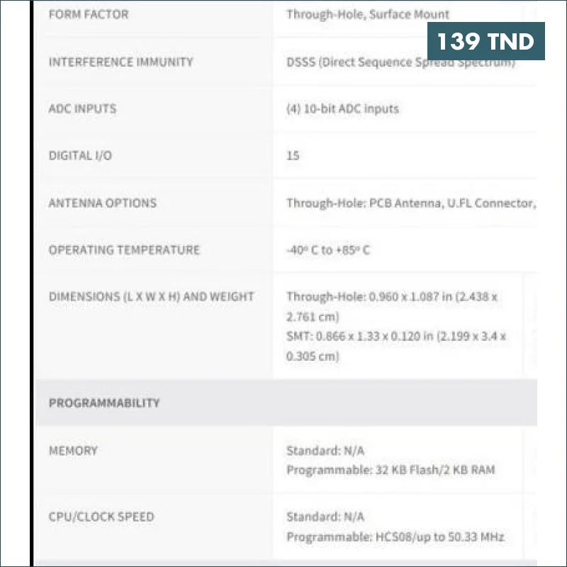 Acheter Module Zigbee S2C 6.5MW 1200 mètres Bluetooth WiFi Xbee en Tunisie -  Disponible au meilleur prix sur CoThings