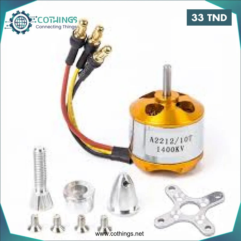 Acheter Moteur brushless XXD A2212 KV1000 (fiche banane 3,5 mm, gaine thermorétractable soudée) en Tunisie -  Disponible au meilleur prix sur CoThings