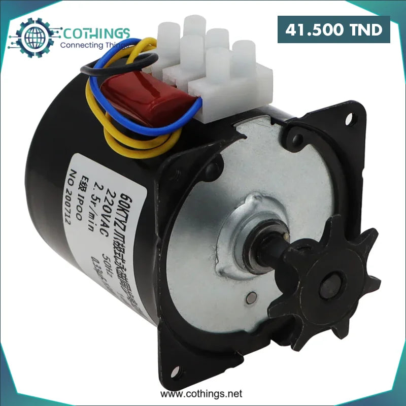 Acheter Moteur synchrone à aimant permanent d’AC220V 14W XX-60KTYZ 2.5RPM/MIN en Tunisie -  Disponible au meilleur prix sur CoThings