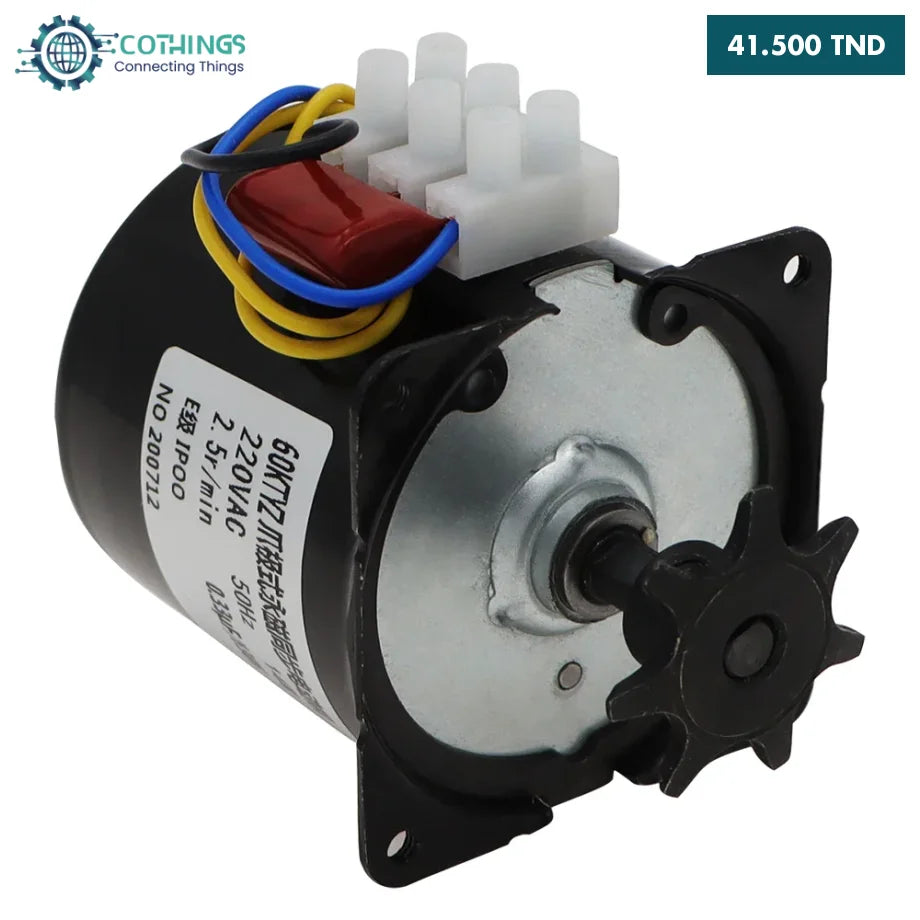 Moteur Synchrone AC220V 10W 20 Tours/min - Aimant Permanent, Sens Horaire/anti-horaire, Pour Automatismes Et Instruments