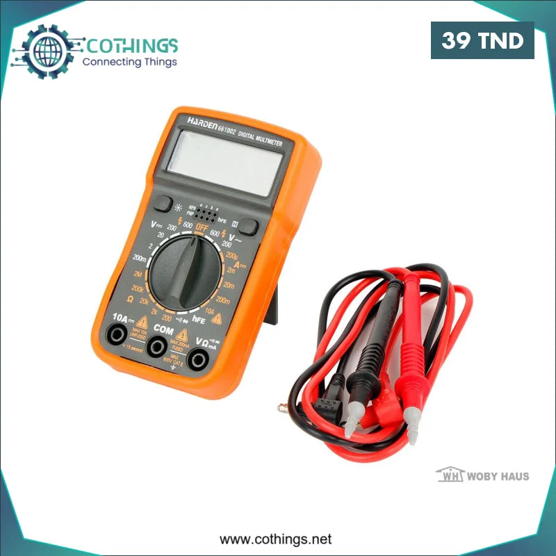 Acheter MULTIMETRE DIGITAL HARDEN 661002 en Tunisie -  Disponible au meilleur prix sur CoThings