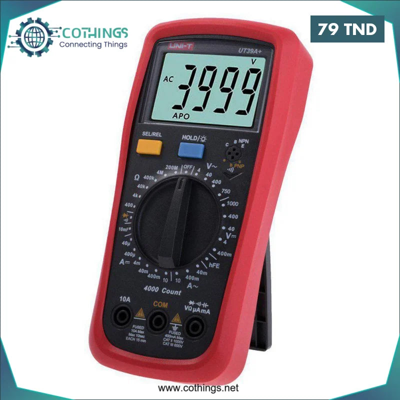 Acheter Multimètre Numérique UNI-T UT39A+ 400MV -1000V en Tunisie -  Disponible au meilleur prix sur CoThings