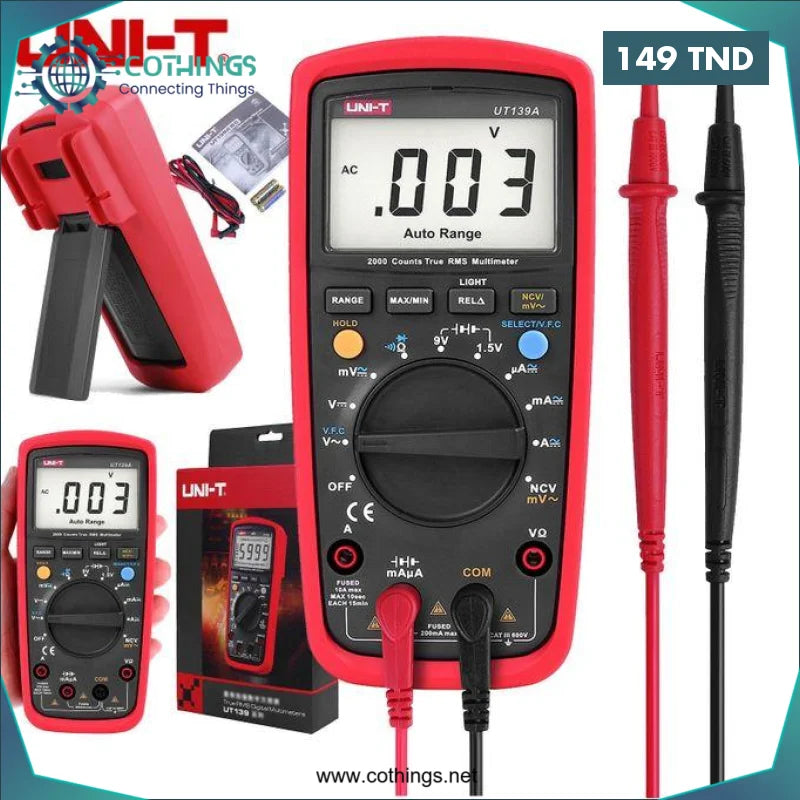 Acheter Multimètre Uni-T TRMS UT139A en Tunisie -  Disponible au meilleur prix sur CoThings