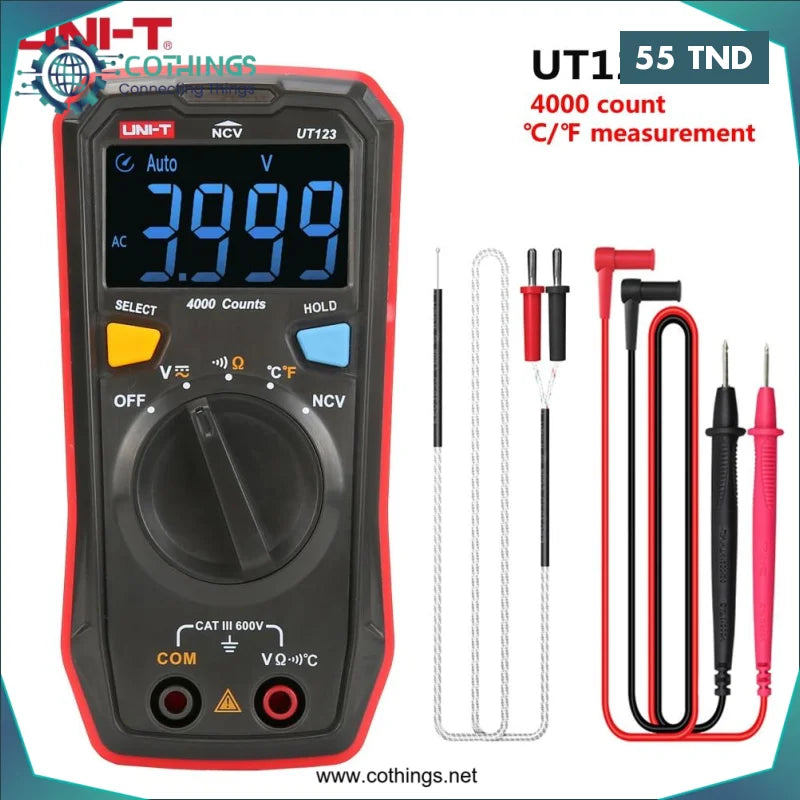 Acheter Multimètre UNI-T UT123, fonction NCV, en Tunisie -  Disponible au meilleur prix sur CoThings