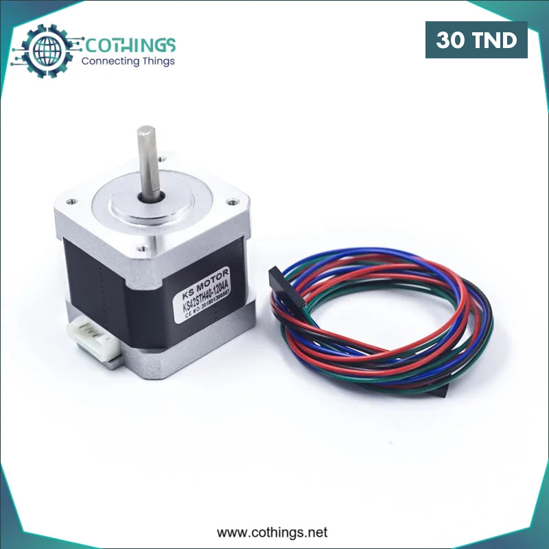 Acheter NEMA17 Moteur Pas à Pas 40mm, 1.5A en Tunisie -  Disponible au meilleur prix sur CoThings