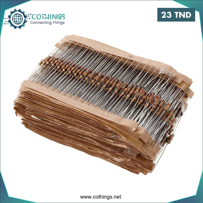 Acheter Nouveau 1500 pièces 75 types de spécifications × 20 pièces 1/4 W paquet de resistances à Film métallique erreur 1% paquet de composants communs en Tunisie -  Disponible au meilleur prix sur CoThings